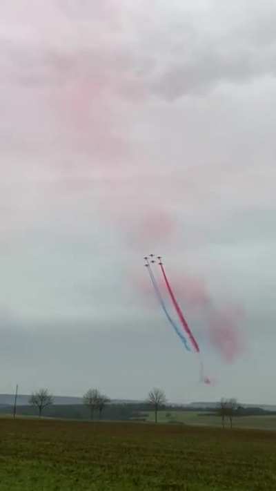 Entra&icirc;nement de la patrouille de France &agrave; Ochey (Meurthe et Moselle, base de Nancy-Ochey)
