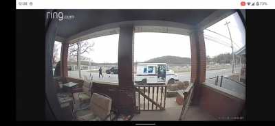 These people boldly pilfered from the porch in front of the mail man in broad daylight