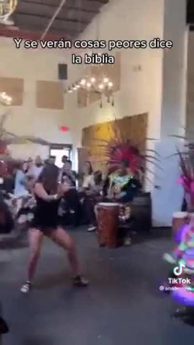 Twerking during a ceremonial Aztec dance&hellip;