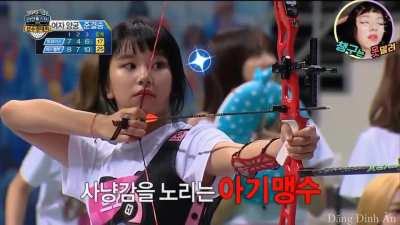Inspired by the comment of u/wan2tri, Baby Tiger Chaeyoung destroys tank with bow and arrows.
