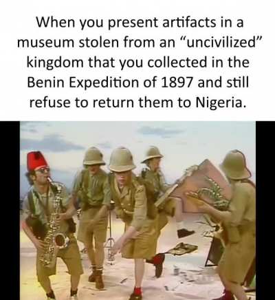 The British expeditions probably didn't steal the pyramids because they were too heavy