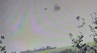 The moment when the Russian Ka-52 "Alligator" attack helicopter was shot down by the Swedish MANPADS "RBS-70" yesterday by the Ukrainian fighters from the 47th mechanized "Magura" brigade
