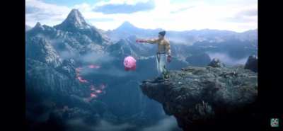 Kirby falls into the void