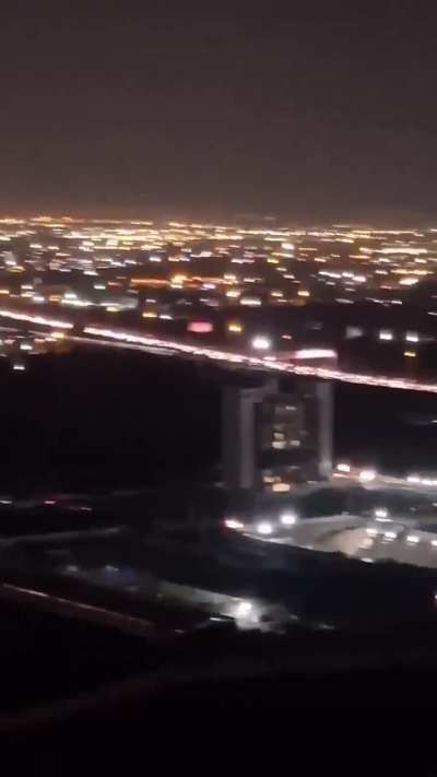 The amount of people trying to evacuate Tehran after Trumps post stating “everyone should immediately evacuate Tehran”