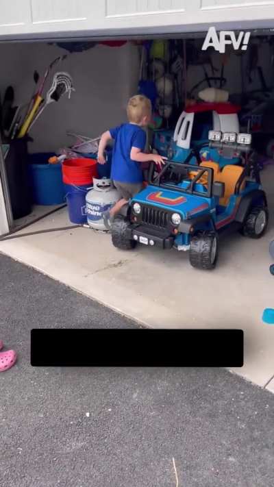 Kid gets a new present