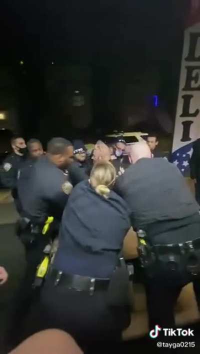 Staten Island New York cops acts like he's in a gang