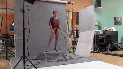 Dakini and the photographer discuss her 'bush' - Photoshoot Behind-The-Scenes