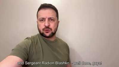 "Each personal result in this war is the result of the whole of Ukraine. Because it is the personal results that make up the resilience of our state, our joint state capabilities and the success of Ukrainian defense." - President Zelenskyy's address, 28th