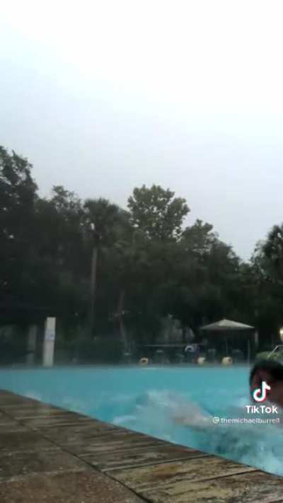 Jumping In The Pool While It's Raining