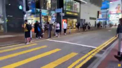 Man stabs Hong Kong police officer