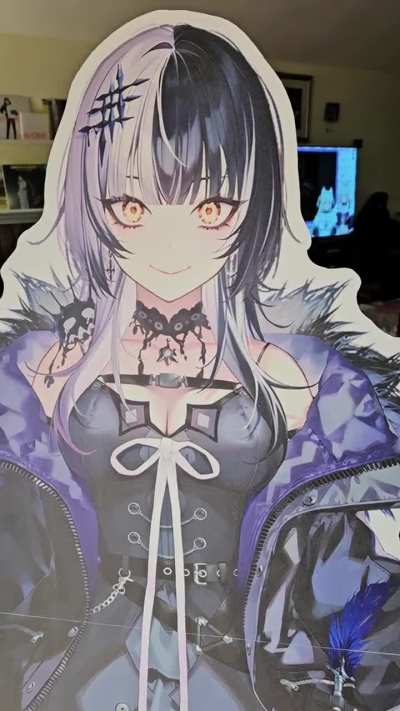 I missed Shiori so much that I made a talking Shiori cutout so I have Shiori at home 👁&zwj;🗨
