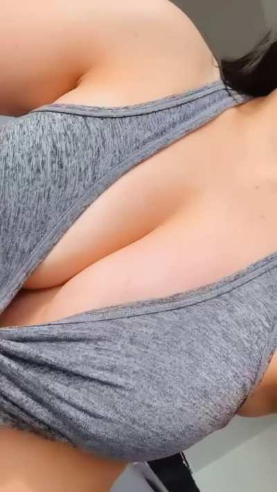 My sports bra hold them in well...😉 [OC]