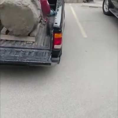 Loading a pickup truck