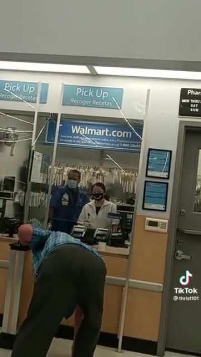 Walmart Pharmacy says coins are not a valid payment method, refuses to give his medication.