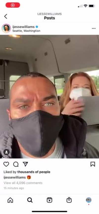 April Kepner!!!! Posted on Jesse Williams&rsquo;s Instagram 15 mins ago!