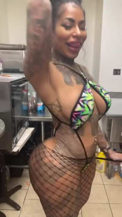 Tatted bartender