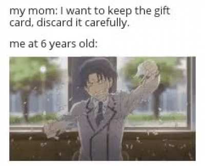And then you saw that the gift was some socks...
