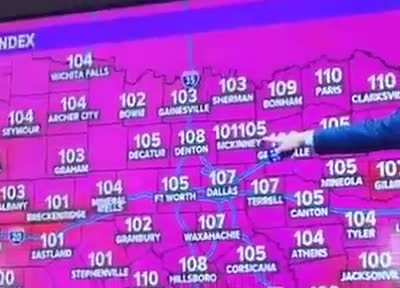 "Everyone in Mckinney is dead." Texas weatherman reporting heat indexes on live TV. 