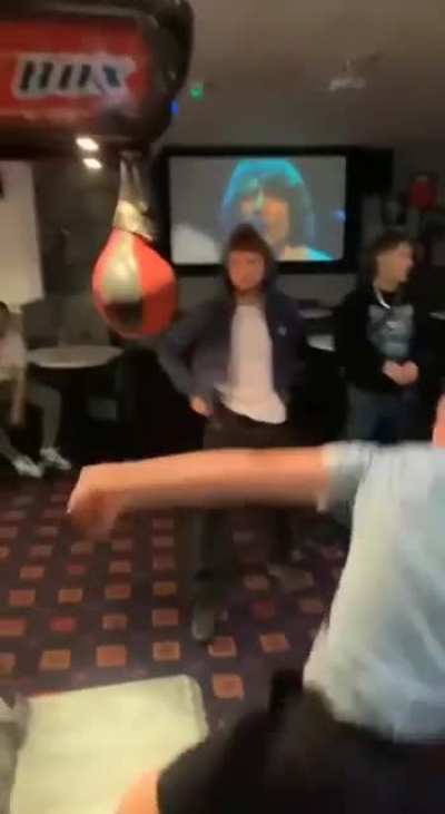 to get the high score and impress his bros.