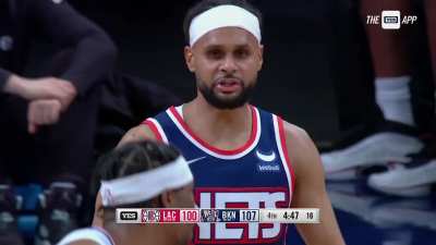 [Highlight] Nets commit three straight turnovers down the stretch of the game, including Patty Mills fouling out and a clear path foul to boot