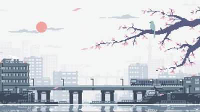 View over a Japanese City live wallpaper [1920x1080] by Finno on Steam