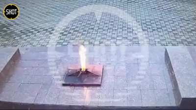 Russian 5th Grade kid drops fire extinguisher into flame that's been burning since 1985