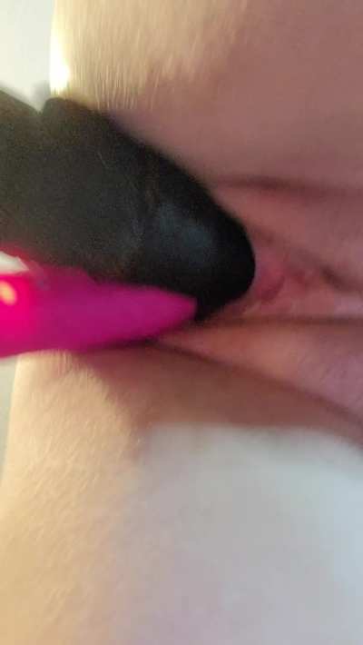 My juicy pink pussy loves being double-stuffed!!