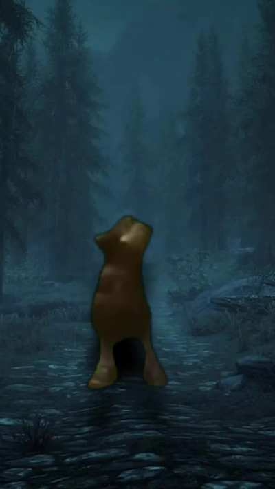 Exploring Skyrim in night be like: