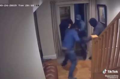 Guy protects his home