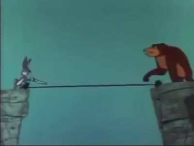 take one step on that rope and i'll cut it