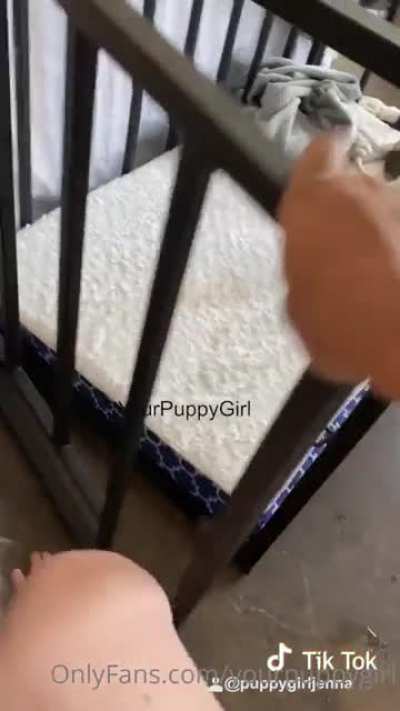 Oh no the puppy peed on the floor :(