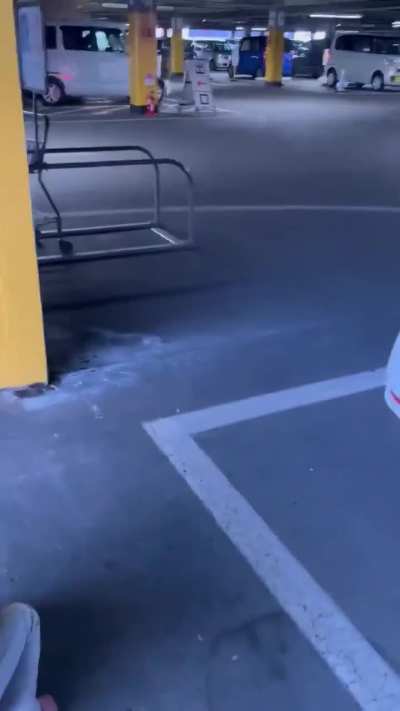 inside a parking lot when the 7.4 earthquake hit Japan, 1/1/2024