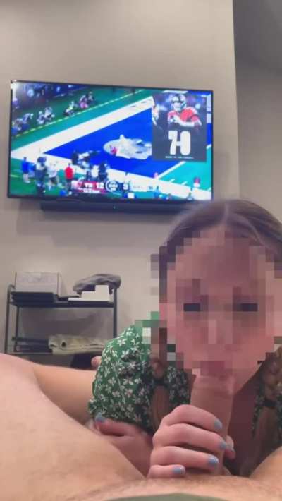 Use my mouth while you watch football