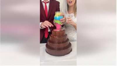 "Wedding Cake looks Incredible when they lift the glass!" - that's what they said