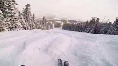 Ski fast, take chances, safety third.