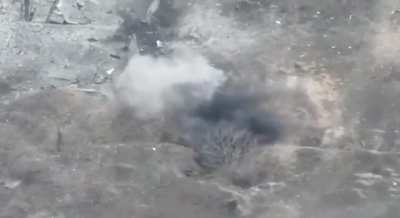Artillery strike on ruzzians