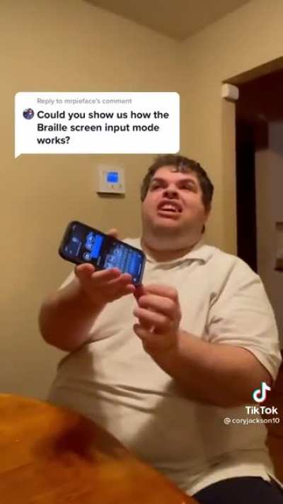 How Braille screen input works