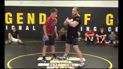 Kyle Snyder showing the toe stomping snatch single technique. Commonly used by Reza Yazdani