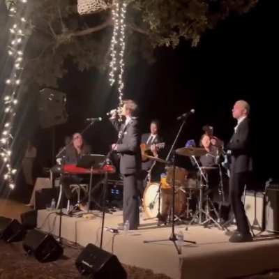 Alex singing at Zach Dawes&rsquo; wedding this weekend