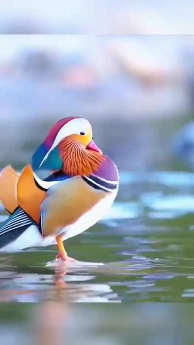 🔥A colorful Mandarin Duck