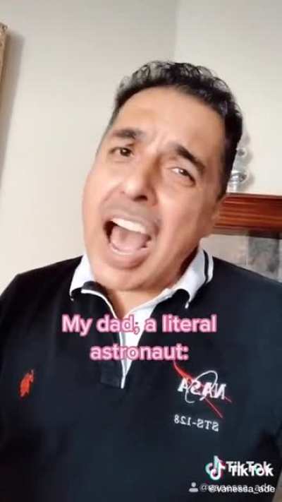 The OG caption said &ldquo;All jokes, my dad is very proud of me&rdquo; :) Her dad is NASA astronaut Jose Hernandez!