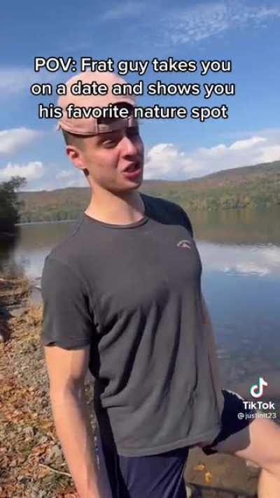 Frat guy showing his favorite nature spot