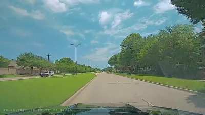 Idiot almost nails a bicyclist