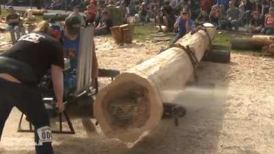 V8-powered chainsaw