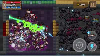 Fighting through hordes of enemies