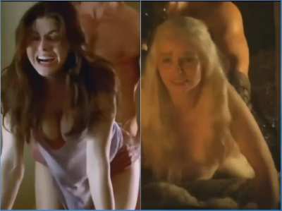 Doggy with One: Alexandra Daddario vs Emilia Clarke