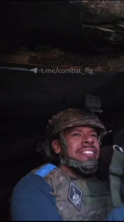 Brazilian volunteer in Ukraine under fire we&rsquo;ll defending his position.