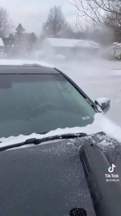 Car getting cleaned