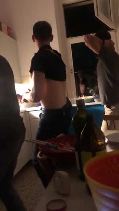 Danced for literally 30 minutes. The police came afterwards because of the jumping and stupid neighbours