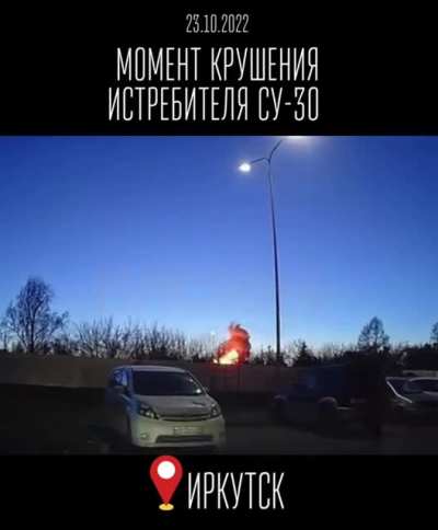 A Russian Air Force Sukhoi SU-30 crashed in Russia yesterday evening